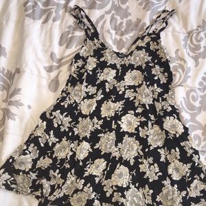 Floral low back 4 strap top